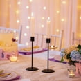 thumbnail image 1 of Candlestick Holders Taper Candle Holders, 2 Pcs Metal Candle Stick Holders Set, Black Matte Candlestick Holders Set Table Decorative Modern Candle Holders for Tapered Candles, 1 of 7