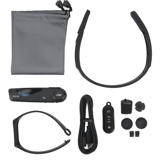 Videocámara portátil ORDRO Head 4K 30 fps, lente gran angular de 130 grados, inalámbrica, WiFi 2.4G, cámara remota para bloggers