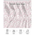 thumbnail image 5 of Pink Spring Floral Wrap Around Bed Skirts for California King Bed 18" Drop,Bed Skirt with Adjustable Elastic Belt Dust Ruffle Bed Valance Elegant Watercolor Summer Botanical Bed Frame Cover, 5 of 7