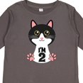 thumbnail image 4 of Inktastic 2nd Birthday Cat 2 Year Old Girl Girls Long Sleeve Toddler T-Shirt, 4 of 5