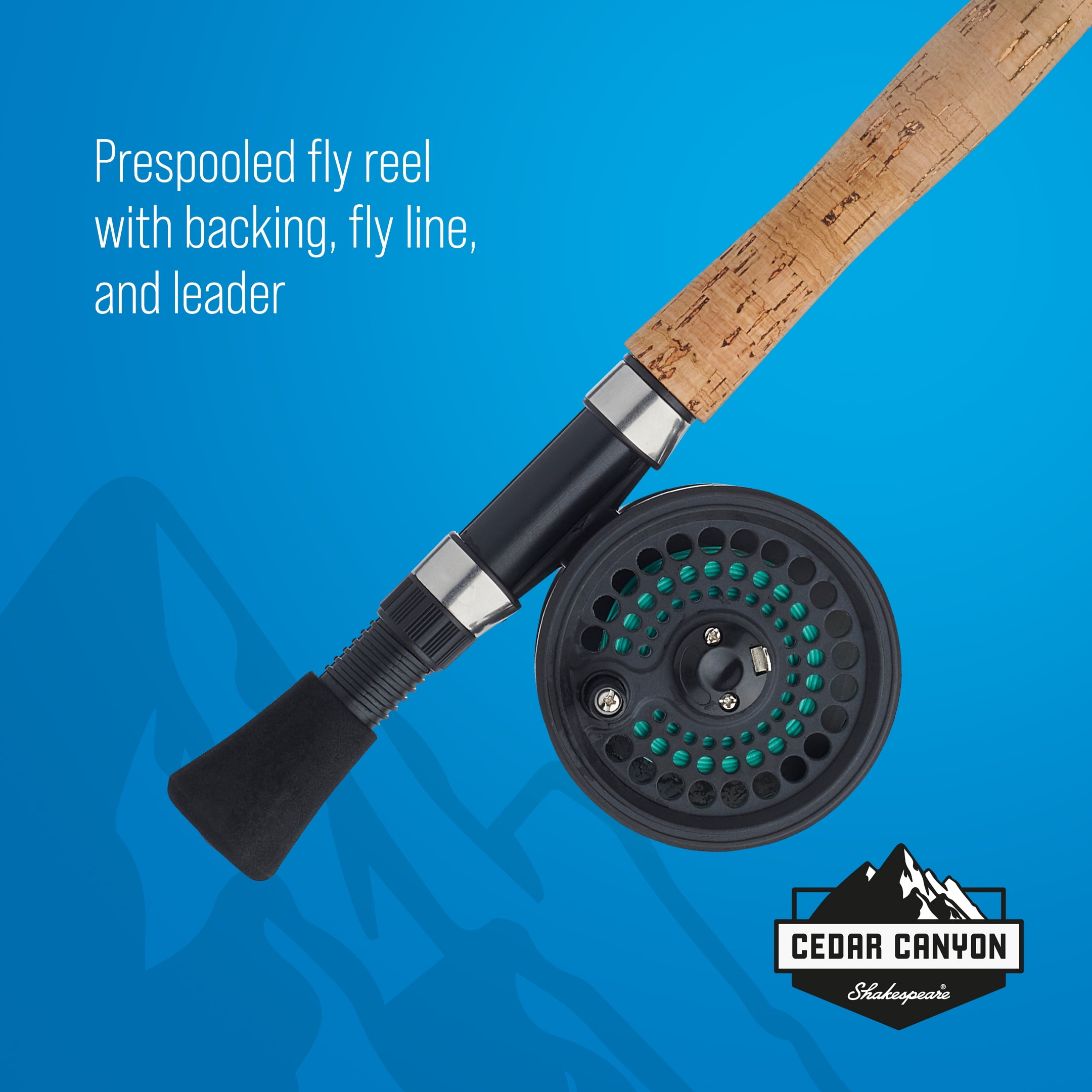 Shakespeare Cedar Canyon Premier Fly Fishing Rod and Reel Combo Medium Fast Action