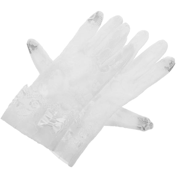LOLIPPYY 1 Pair Women's Elegant Lace Gloves Touchscreen Compatible Daily Wear Party
