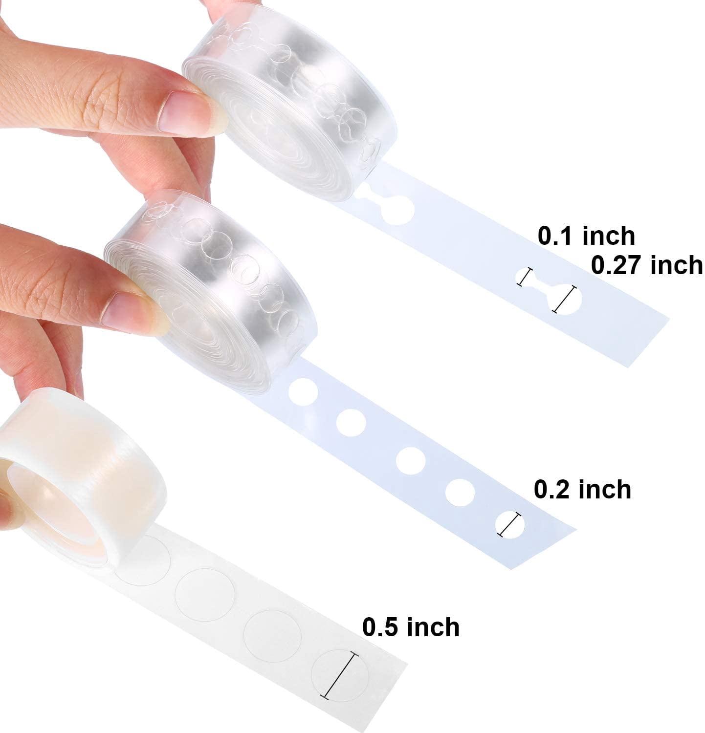 Balloon Arch Kit Balloon Garland Decorating Strip Kit 2 Rolls Balloon Tape Strips with 2 Rolls Balloon Glue Point Dots Stickers (Single and Double Hole)