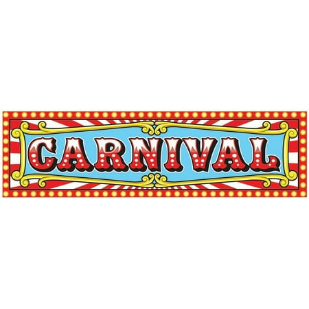 Long Carnival Style 5' Banner Pre-Printed Child Adult Carnival Party Accessory