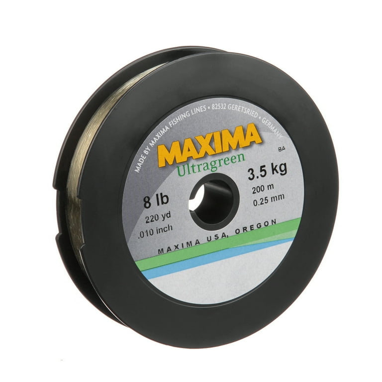 280 yards of mono fishing line Big Game Monofilament 2.2 Pound Spool Clear Fishing Lines Nylon Fishing Line Leader Super Strong for Saltwater Freshwater Fishing 1174-13041Yds, 14-127 lbs : Sports & Outdoors The suppleness of MAXIMA Ultragreen on the tippet section allows the fly to move naturally and appear real on the water Maxima Ultragreen One-Shot Spool