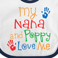 thumbnail image 4 of Inktastic Nana and Poppy Love Me Boys or Girls Baby Bib, 4 of 4