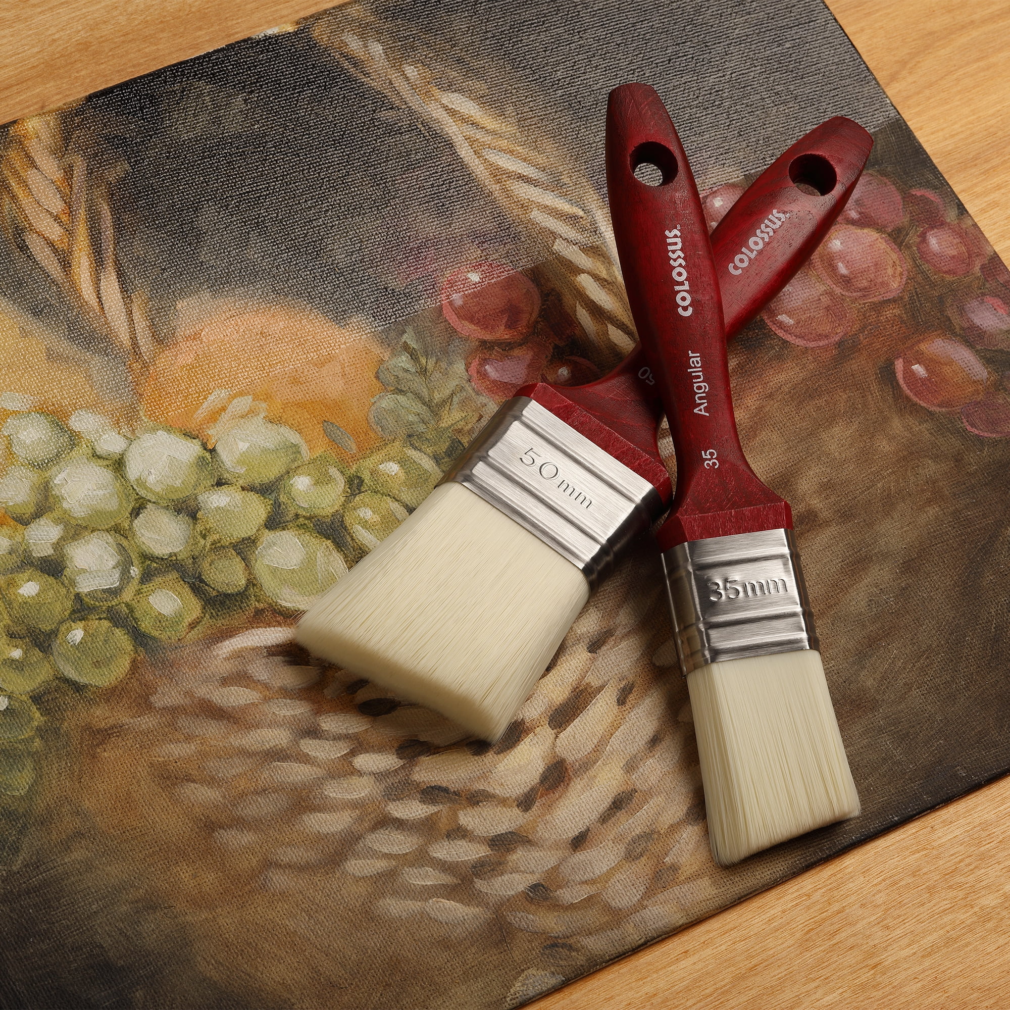 New York Central Colossus Varnish Brushes - Synthetic Hair Paint Brush Used For Laying Down Large Areas Of Color and Varnishing - Size # 35