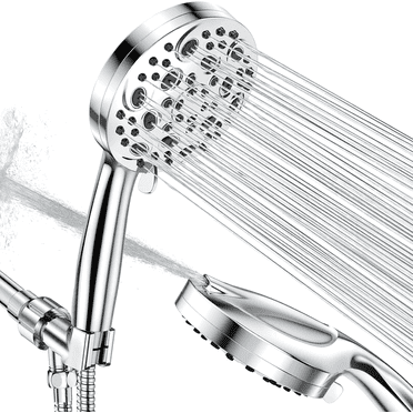 Bchangss Shower Head, 10 Spray Setting Detachable Shower Head with Handheld, HandHeld Shower Head for Bathroom Tub with Hose 59 inch Stainless Steel and Adjustable Holder