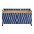 thumbnail image 3 of Furniture of America Azur Rattan 2pc Storage Bench and Serving Cart Set in Navy, 3 of 16