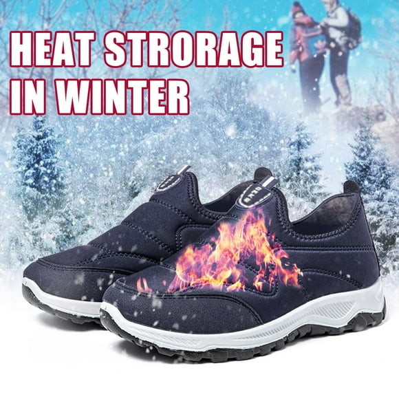 LSLJS Snow Boots for Men, Men's Fashion Casual Snow Winter Warm Slip On Shoes Outdoor Short
