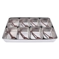 thumbnail image 1 of BANDEJA PARA SERVIR DIVIDIDA CON 8 CUCHARAS, Servidor de Condimentos, Bandeja para Servir Con Diseño de 8 Rejillas, Caja para Refrigerios, Contenedor de Charcutería, Platos, 1 of 7