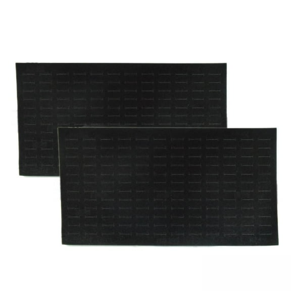 Novel Box 144 Ring Earring Jewelry Tray Foam Black Velour Liner Insert - 2 Pack