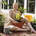 thumbnail image 2 of Bloem Posy 16" Round Plastic Planter, UV-Resistant Indoor/Outdoor Pot, Terra Cotta, 2 of 5
