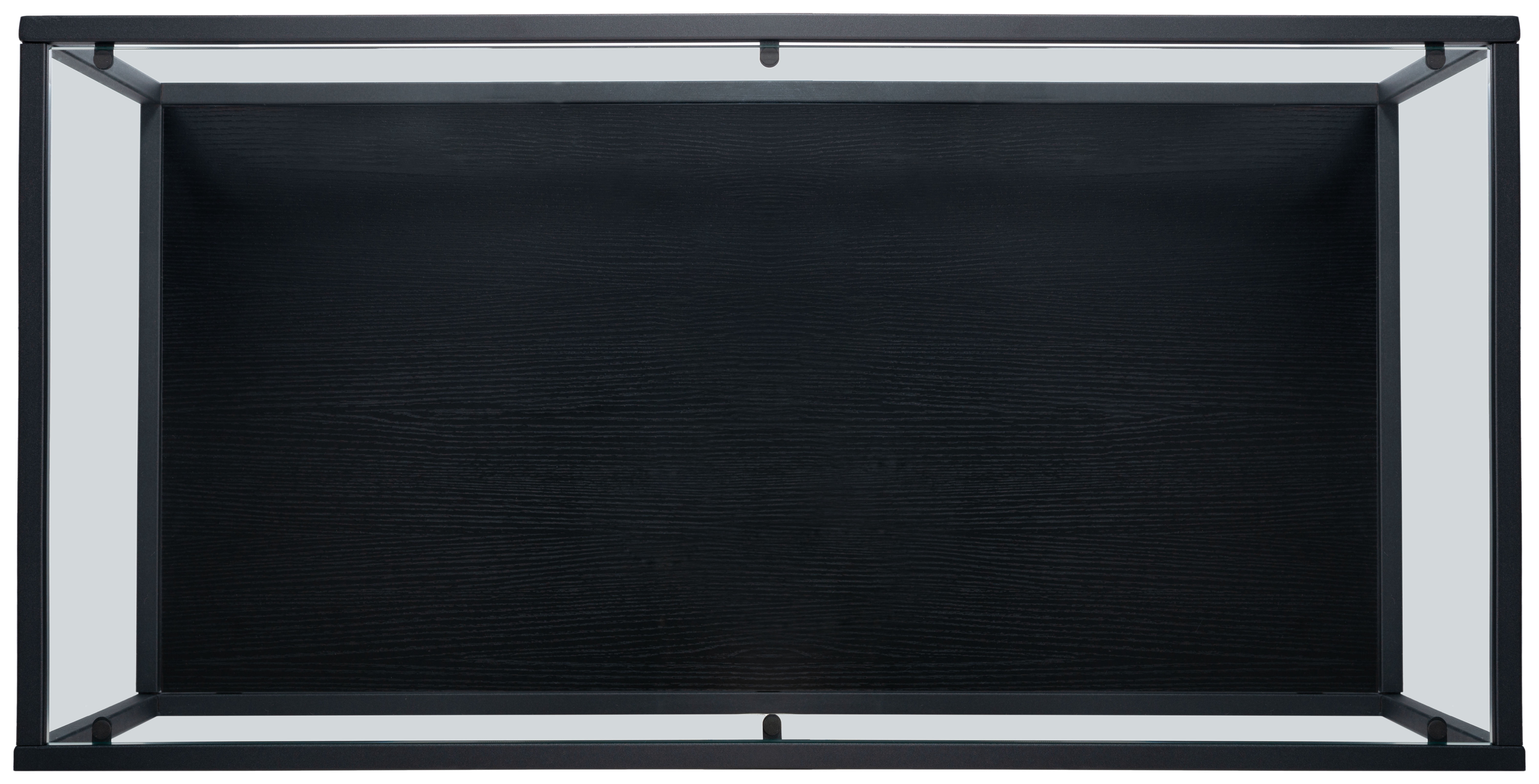 SAFAVIEH Ackley Contemporary Solid Coffee Table, Black with Glass Top (39.4 in. W x 19.7 in. D x 16.5 in. H)