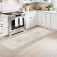 thumbnail image 3 of Washable Kitchen Runner Rug 2x6 ft Non-Slip Low-Profile Soft Vintage Distressed Medallion Oriental Design for Kitchen, Entryway, Hallway, Laundry, Bedroom, 3 of 6