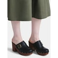 thumbnail image 2 of Time and Tru Women's Faux Leather Heeled Clogs, 2 of 6