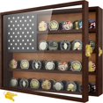 thumbnail image 1 of Estuche expositor para monedas Challenge, diseño de Yopetox, de madera, bandera americana, 1 of 7