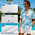 thumbnail image 6 of KUIFORTI Hawaii Matching Couple Outfits Blue Hibiscus Floral Women's Casual Dresses & Men's Hawaiian Shirt for Summer Vacation Trip Lightweight with Soft Fabric Quick-dry, 6 of 7