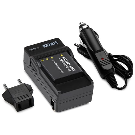 UPC: 0782314942329 | Koah Rechargeable Battery and Charger Kit for Casio NP-40 and Kodak LB-060