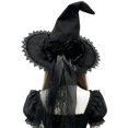 thumbnail image 6 of Hsqqdc Gothic Lace Witch Hat Velvet Pointed Hat for Halloween Party, 6 of 7