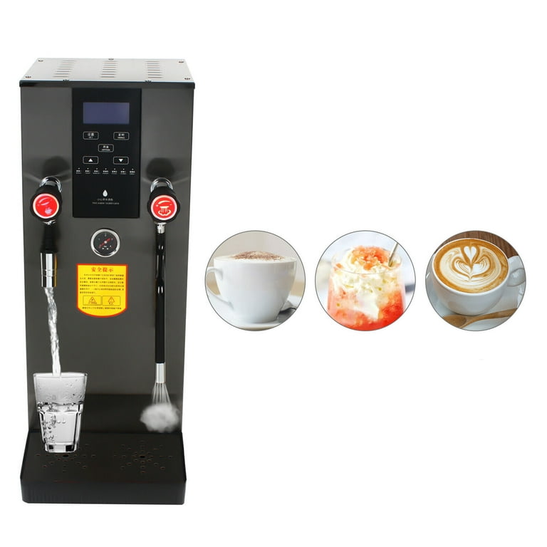  TECHTONGDA 220V Commercial Milk Frother, 12L Multi-Purpose Steam  Milk Frothing Machines, Full-Automatic Boiling Electric Milk Foam Maker  with LCD Display for Coffee Shop: Home & Kitchen