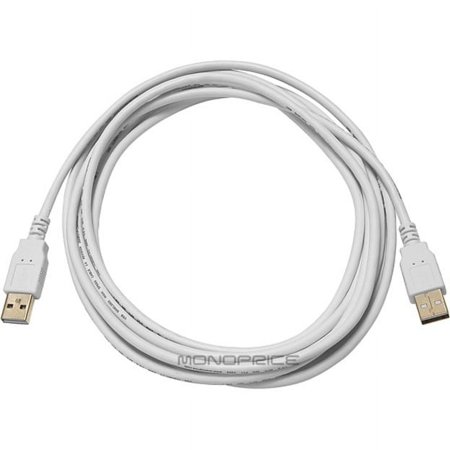 UPC: 0844660086123 | Monoprice USB 2.0 Cable – 10 Feet – White | USB Type-A Male to USB Type-A Male  28/24AWG  Gold Plated  480 Mbps