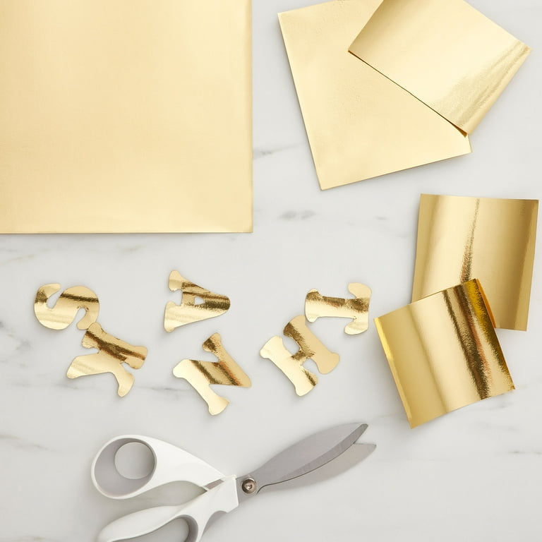 12 Packs: 25 ct. (300 total) Gold Foil 8.5 x 11 Cardstock Paper