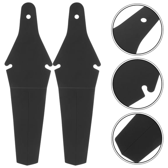 SEWCHICS 2Pcs Durable Black Bicycle Mudguard Rear Easy to Install