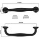 thumbnail image 4 of 12-Pack Cabinet Handles Black, Vintage Drawer Pulls Long Dresser, 4 of 4