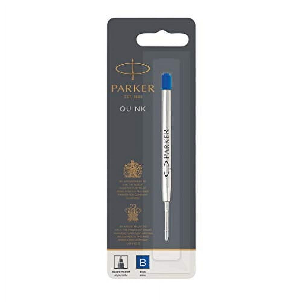 Parker Ballpoint Pen Refills, Broad Point, Blue Ink, 6-Count