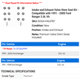 thumbnail image 2 of Intake and Exhaust Valve Stem Seal Kit - Compatible with 1991 - 2000 Ford Ranger 3.0L V6 1992 1993 1994 1995 1996 1997 1998 1999, 2 of 2