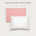 thumbnail image 7 of Comfy Cubs Toddler Pillow with Cotton Pillowcase, 13" x 18" - Microfiber Fill, Blush (2 Pack), 7 of 7