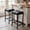 Black, 2-Pack, variant on 26 Inch Counter Height Bar Stool, Modern Saddle Seat with Thick Padded Faux Leather, Durable Black Metal Frame & Footrest, for Kitchen Island or Dining Room, Black