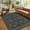 Blue Black, variant on ZACOO 2'x6' Vintage Runner Rug, Machine Washable Ultra‑Thin Non‑Slip Floral Border Printed Carpet for Hallway Entryway Kitchen, Red Brown