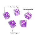 thumbnail image 4 of Juego de Dados GSE 19 mm Pro Morado Casino Set de 5, 4 of 7