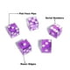 thumbnail image 4 of Juego de Dados GSE 19 mm Pro Morado Casino Set de 5, 4 of 7