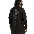 thumbnail image 2 of Niepce Inc Black Streetwear T Shirt for Men Cotton long sleeves Graphic Tee, 2 of 10