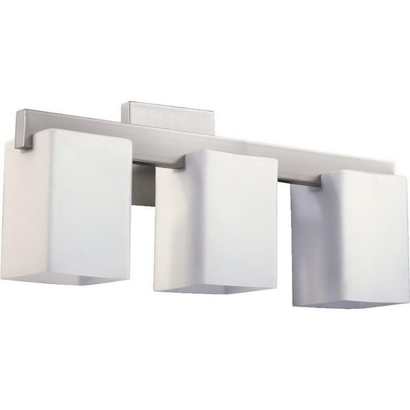 Holloway Approach 3 Light Bathroom Light in Soft Contemporary Style 19.75 inches Wide By 8.25 inches High-Satin Nickel Finish Bailey Street Home