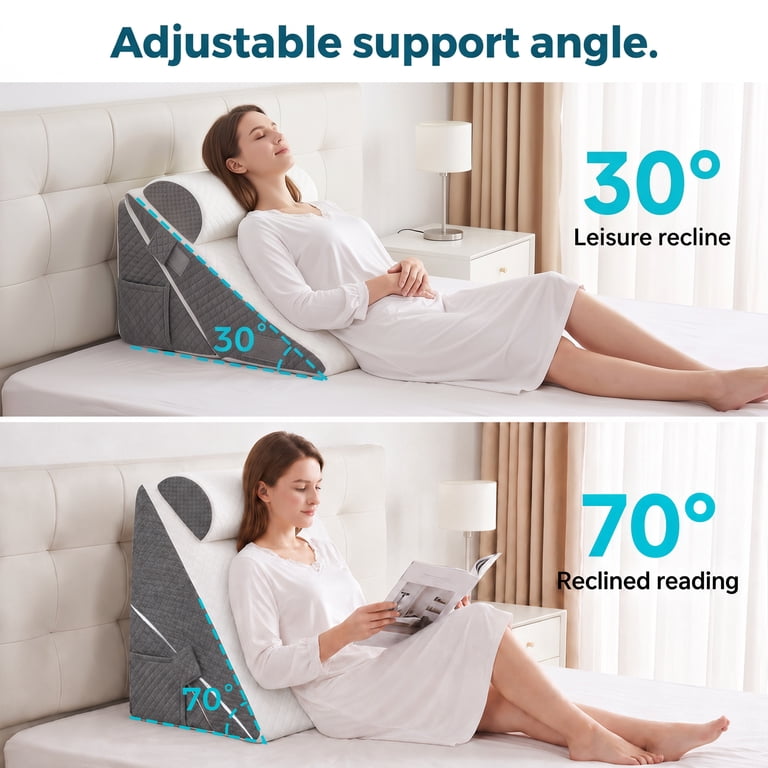 ALYLO 3-Piece Adjustable Wedge Pillow Set With Memory Foam photo 3