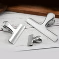 thumbnail image 3 of keepw 2pcsMetalClipsBag Scellement Document Clips Acier Inoxydablealimentaire GradeSilver Brossé Chaleur Résistant à l'Eau Rouille Cuisine Résistant L M, 3 of 6
