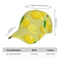 thumbnail image 3 of Kdxio Unisex Bright Lemons Pattern Baseball Cap Unisex Washed Classic Adjustable Hat, 3 of 7