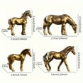 thumbnail image 3 of Copper Alloy Mini Carved Horse Statue, Feng Shui Ornament For Home Desktop Decoration, Perfect Gift For Birthday Christmas Thanksgiving Graduation Victory Symbol, 3 of 7