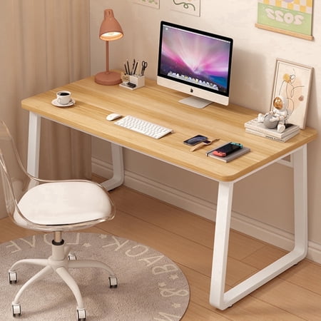 SJZNOI Computer Desk Modern Simple Style Deskfor Home Office,Small Writing Table Study Corner Work Deskfor Bedroom（Natural）