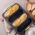thumbnail image 3 of Molde de silicona para baguette, bandeja antiadherente para hornear pan, resistente a altas temperaturas, accesorios de cocina para hornear, 3 of 8