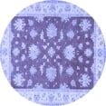 thumbnail image 1 of Ahgly Company Indoor Round Oriental Blue Traditional Area Rugs, 7' Round, 1 of 4