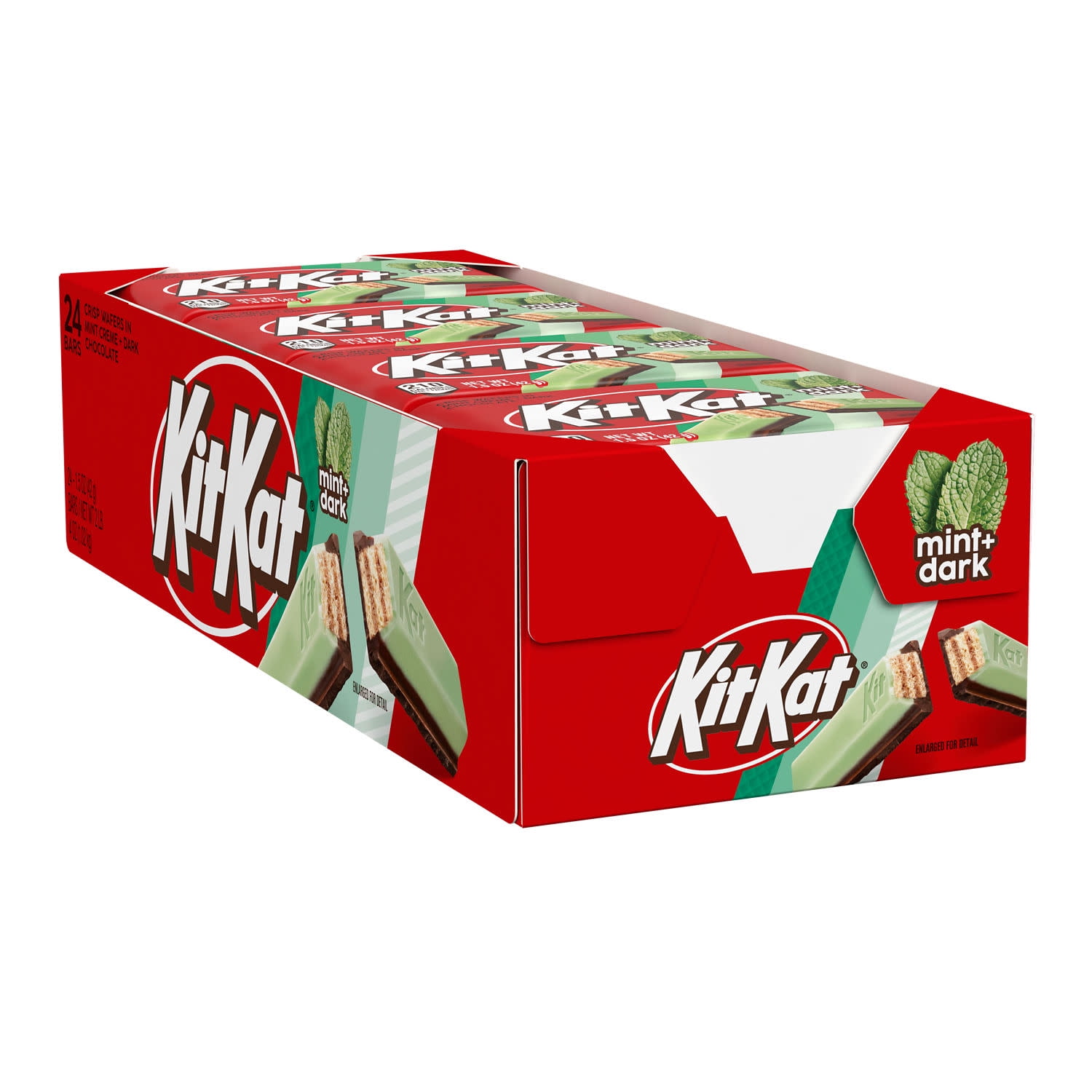 Kit Kat Duos Dark Chocolate Mint Wafer Candy, Bars 1.5 oz, 24 Count