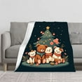 thumbnail image 2 of Cozy Flannel Blanket with Festive Christmas Design - Soft Warm Perfect for Sofa Travel Bed or Chair, 2 of 7