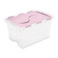 thumbnail image 1 of Sterilite 45 Liter Hinged Lid Storage Box, Pink, 1 of 5