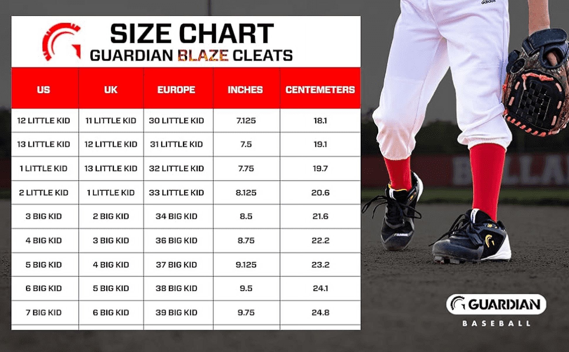 Guardian Blaze Cleat Bolt Low Top Youth Baseball Cleats photo 8