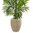 thumbnail image 3 of Nearly Natural 5' Areca Palm Artificial Tree in Sand Colored Planter, Green, 3 of 4